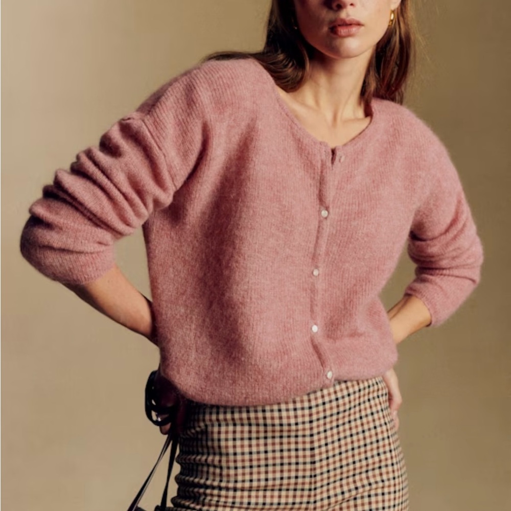 Sézane Gaspard Cardigan in Rosewood